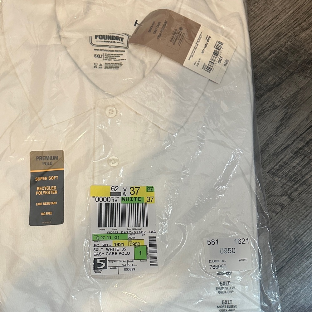 The Foundry Supply Co. Men's Classic White Polo